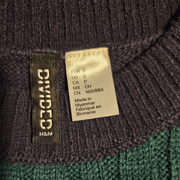 H&M Divded - NWOT Striped Sleeveless Crop Top - Picture 3 of 5